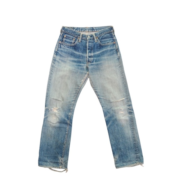 Vintage sewing chop by john bull selvedge distressed jeans (japan) - Picture 1 of 10